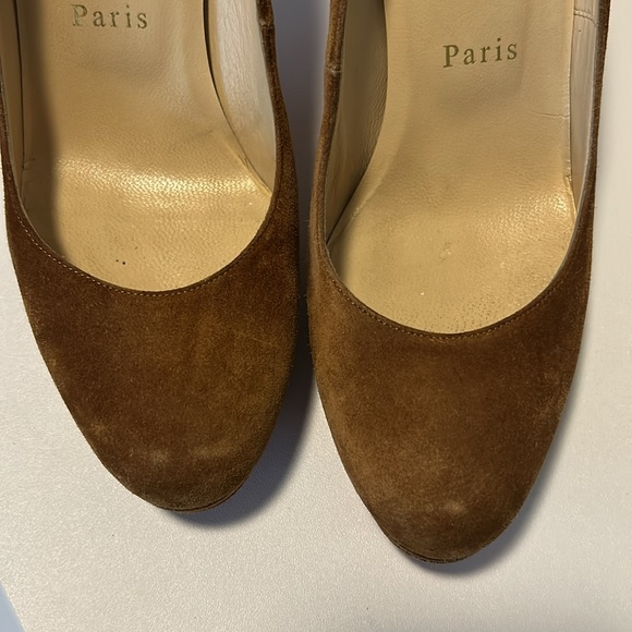 Christian Louboutin suede platform heels, GUC - Picture 6 of 7